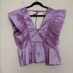 Love highlight Elegant Purple Women's Top blouse women 2XL event party Y2K retro